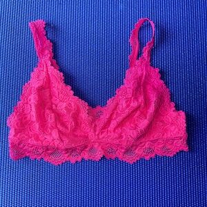 Lace Bralette in Vibrant Pink NWOT